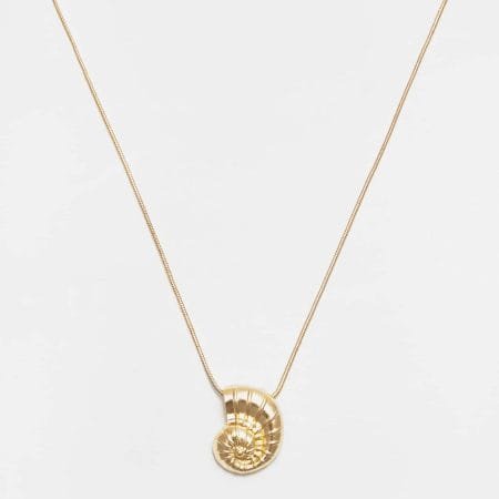 Golden shell necklace