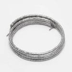 Multi-strand silver-toned necklace