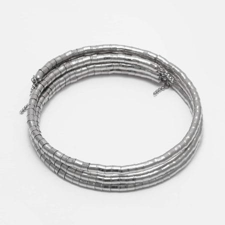 Multi-strand silver-toned necklace