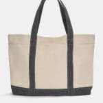 Canvas shopper bag black line