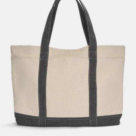 Canvas shopper bag black line