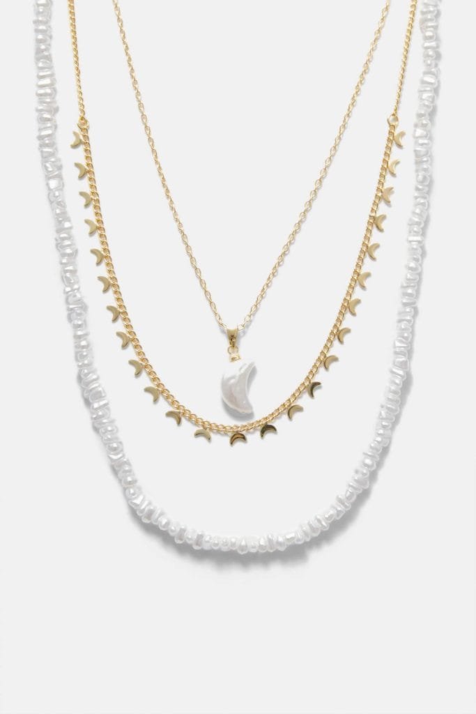 Pack of 3 moon necklaces
