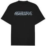 black tee with dtp print only worn once