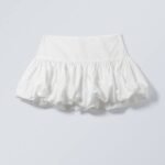 WHITE BALLOON MINI SKIRT