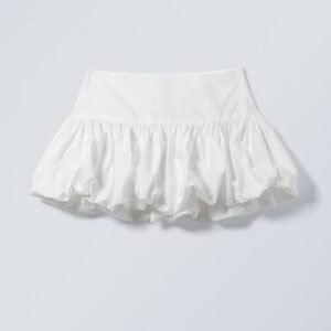 WHITE BALLOON MINI SKIRT