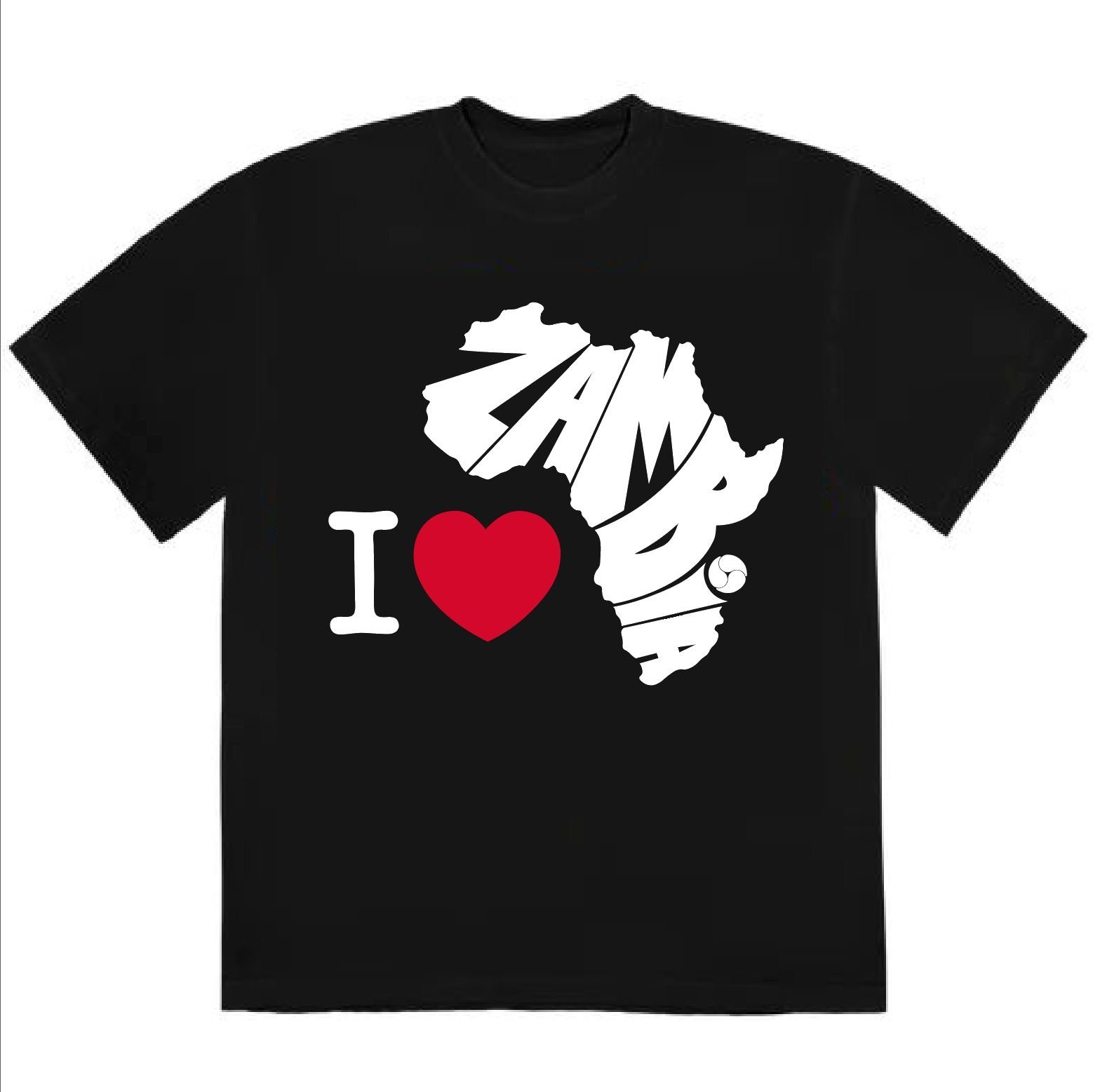I LOVE ZAMBIA TEE (black)